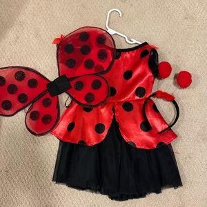 Charming Kids Ladybug Costume with Wings and Headband